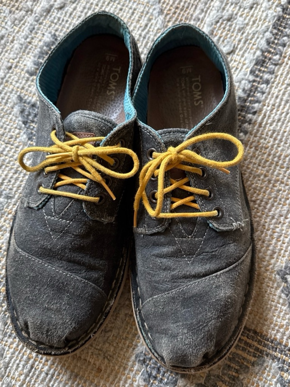 TOMS Brown/Gray oxfords Men’s size 9